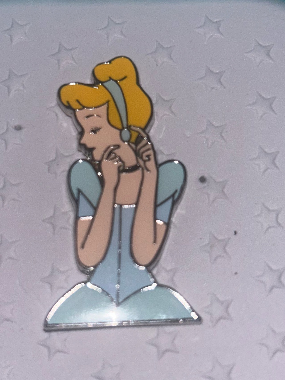 Disney Cinderella Enamel Pin - Yellow Hair, Light Blue Dress